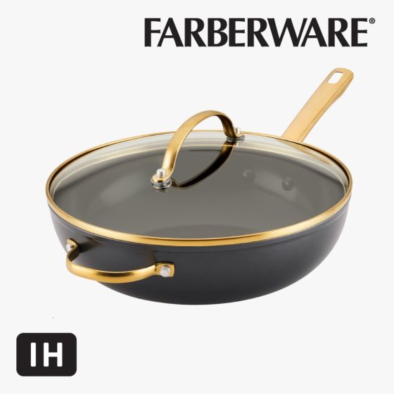 Farberware 31CM 陶瓷易潔有蓋炒鍋 CR-13937-T