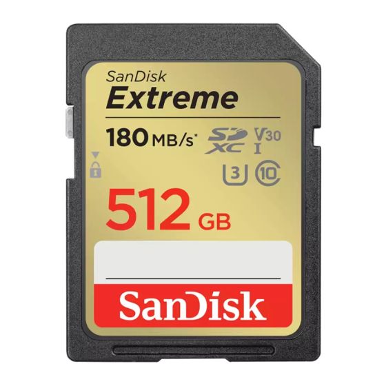 SanDisk - Extreme SDXC 512GB UHS-I 180MB/R 130MB/W 記憶卡 (SDSDXVV-512G-GNCIN) 159-18-00199-1