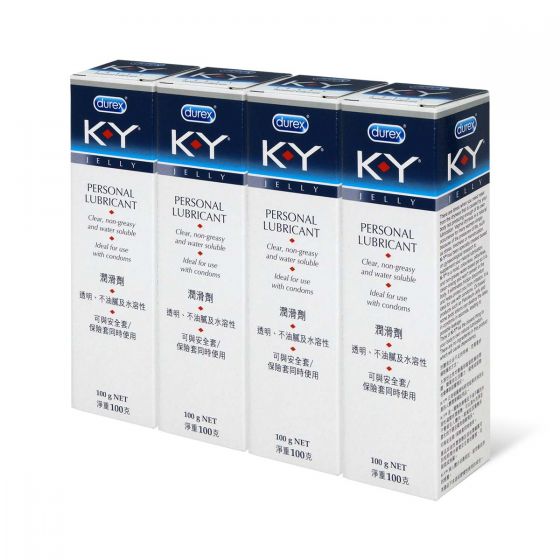 杜蕾斯 - K-Y Jelly 100g 水性潤滑劑 (4盒套裝)