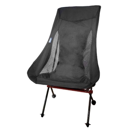 VR Traveler - 便攜式高椅背折疊椅 - 黑色 T921902BLKF 207974