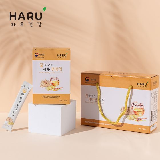 HARU Health - 100% NFC 專利生姜蜂蜜漿棒 便利禮盒裝 20g x 30包裝 2500026