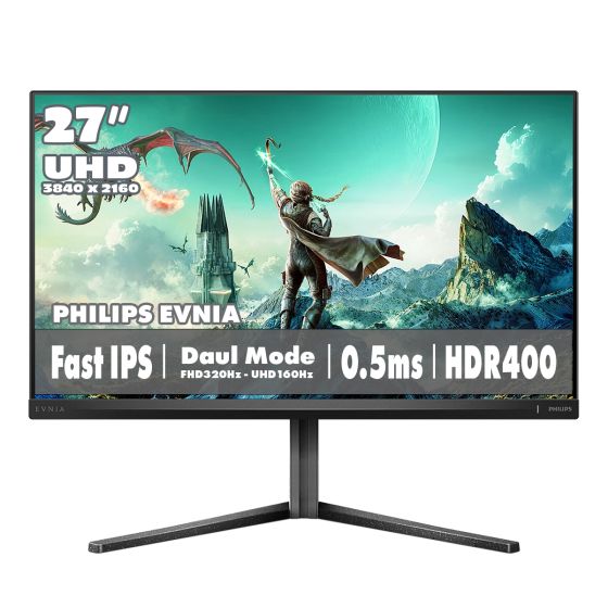 PHILIPS 飛利浦 - EVNIA 27M2N3800A 27" Fast IPS 雙模式 4K 160Hz / FHD 320Hz 電競顯示器 27M2N3800A