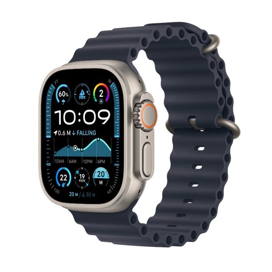 Apple Watch Ultra 2 (GPS + 流動網絡) 49 毫米原色鈦金屬錶殼及海軍藍色海洋錶帶 4023991