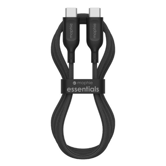 Mophie - 100W USB-C 至 USB-C 充電線 (黑色/白色) 409910-ALL
