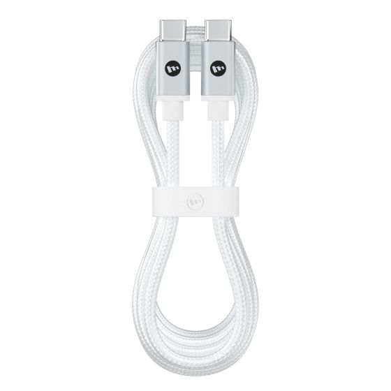 Mophie - essentials USB-C 至USB-C 充電線(60W / 480Mbps) (白色/黑色) 409912-ALL