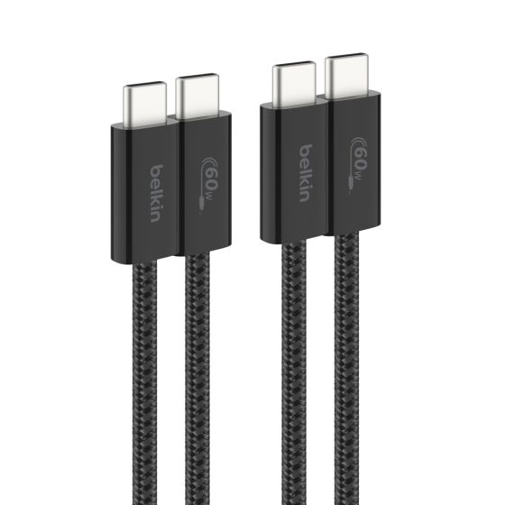 Belkin BoostCharge USB-C 至 USB-C 編織連接線 (60W/1.5米/2件裝) BCAB018