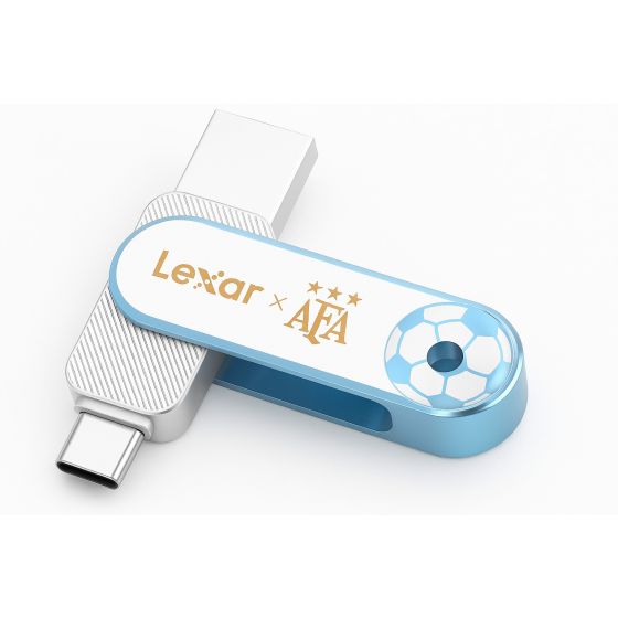Lexar JumpDrive Solid State Dual Drive D500 128GB USB 3.2 Gen 1 Type-C 阿根廷足球協會版 4196941