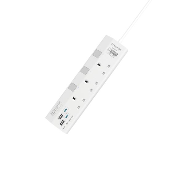Sunshine 13A獨立提示燈開關拖板+USB 2C2A充電位 (ESUD-3) 4199161