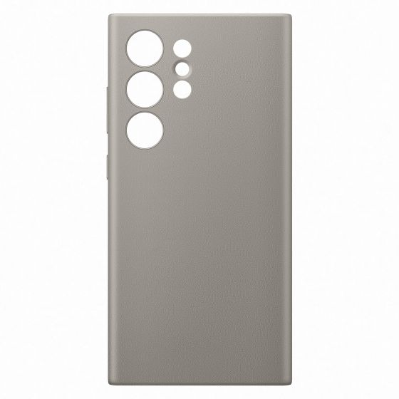 Samsung Galaxy S24 Ultra 純素皮革保護殼 (褐灰色) 4225811
