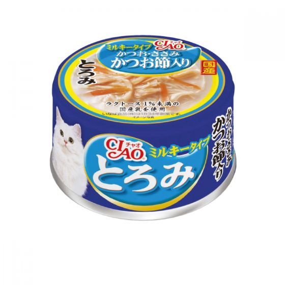 CIAO -  貓罐頭 白湯 - 鰹魚・雞肉+木魚片 (6罐 / 24罐) 4901133062384