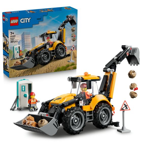 LEGO® City 60480 Yellow Backhoe Loader (Creative Games,Kids Toy,Bricks,Gift)