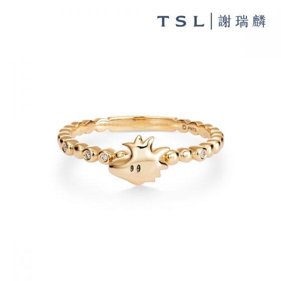 TSL|謝瑞麟 - Snoopy 18K黃色黃金鑲鑽石戒指 61420 61420-DDDD-Y-13-001