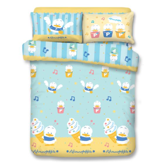 Uji Bedding - 1200針全棉卡通床品套裝 - AP鴨 (多款尺寸) 62S-AP2501-MO