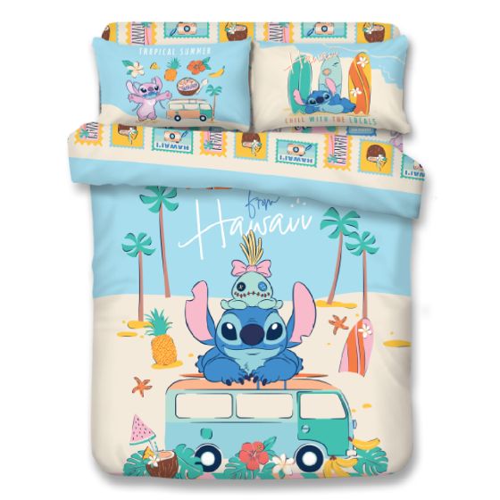 Uji Bedding - 1200針全棉卡通床品套裝 - 史迪仔 (多款尺寸) 62S-ST2601-MO