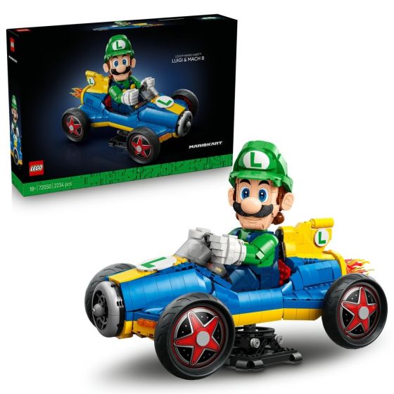 LEGO® Super Mario 72050 Mario Kart – Luigi & Mach 8 (Home Decoration,Toys,Bricks,Gift)