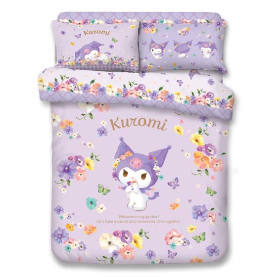Uji Bedding - 1700針全棉卡通床品套裝 - Kuromi (多款尺寸) 72S-KU2501-MO