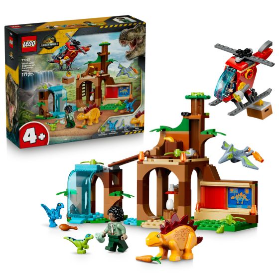 LEGO® Jurassic World 77981 Velociraptor, Stegosaurus & Pteranodon Rescue (Dinosaur,Creative,Bricks,Gift)