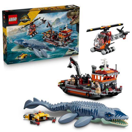 LEGO® Jurassic World 77983 Mosasaurus Dinosaur Boat Attack (Dinosaur,Boat,Bricks,Gift)