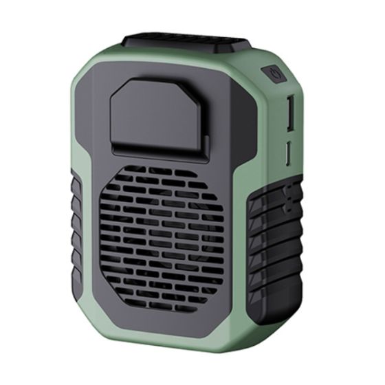 AKI - 新款戶外掛腰風扇 USB款掛頸風扇(6000mAh) (綠色/橙色) A0129_all