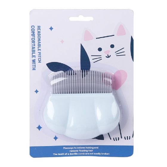 AKI JAPAN - 寵物貝殼梳 貓咪脫毛梳 (藍色/ 粉色/ 白色) A0176-MO