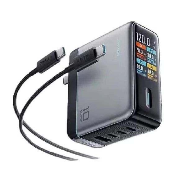 CUKTECH - No.10 Ultra 120W GaN 智能顯示 10號 Ultra 快充充電器 [AD1204U] AD1204U_SL