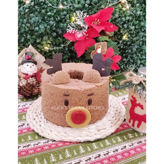 Alice's Dream Kitchen - 聖誕小鹿朱古力戚風蛋糕課程 (採用valrhona 法國朱古力)