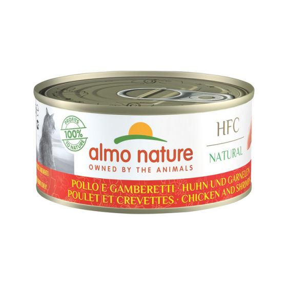 Almo Nature - HFC Natural 雞肉 鮮蝦 (150g)貓罐頭 #5124/001136ALMO_001136