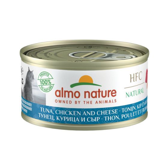 Almo Nature - HFC Natural 吞拿魚 雞肉 芝士(70g)貓罐頭 #9080/001358ALMO_001358