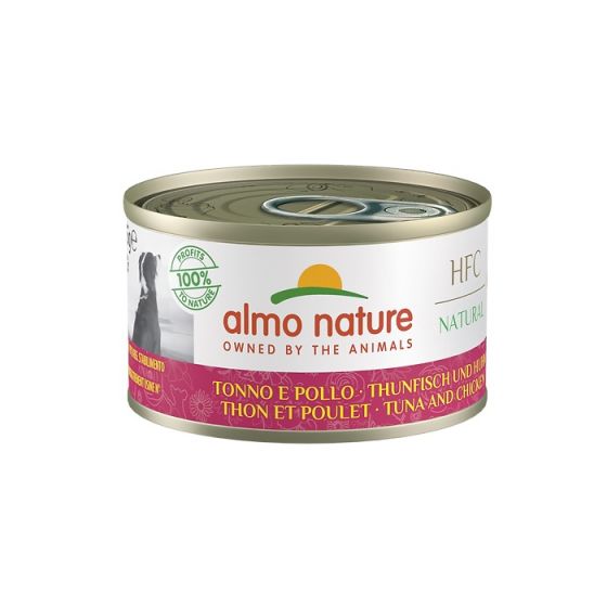 Almo Nature - HCF Natural 雞肉 吞拿魚(95g)狗罐頭 #5542/124231 (新舊包裝)ALMO_124231