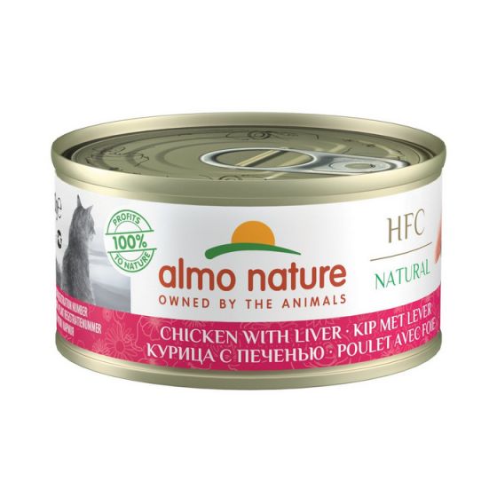 Almo Nature - HFC Natural 雞肉 雞肝(70g)貓罐頭 #9413/124866ALMO_124866