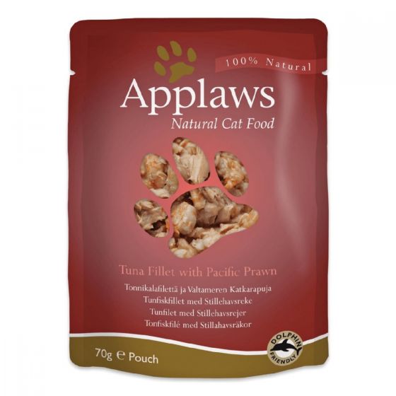 Applaws - 吞拿魚+太平洋白蝦(70g)貓袋裝濕糧 #8008 APP-8008