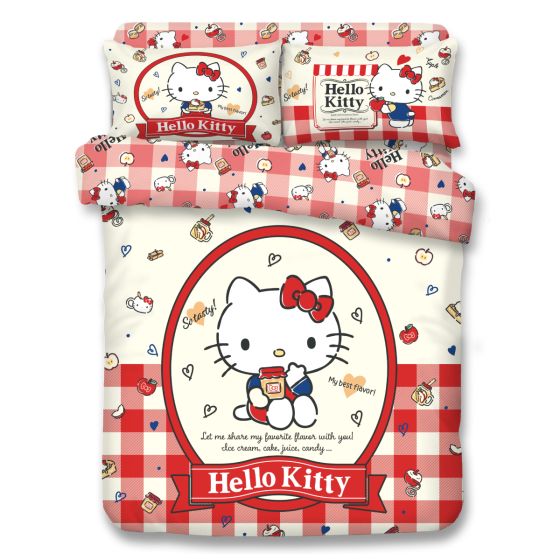 Uji Bedding - 1900 針瀛竹卡通床品套裝 - Hello Kitty (多個尺寸可選) BCS-KT2301-MO