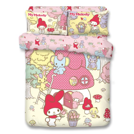 UJI Bedding - 1900 針瀛竹卡通床品套裝 - My Melody (多個尺寸可選) BCS-MM2401-MO