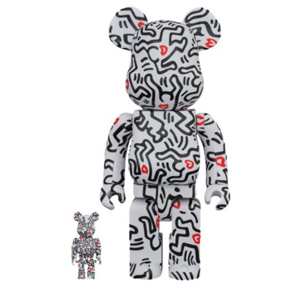 Be@rbrick- Keith Haring #8  400% & 100% 
