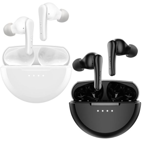 Belkin - SoundForm Rhythm ANC Noise-Cancelling Earbuds - AUC015 (Black/White)