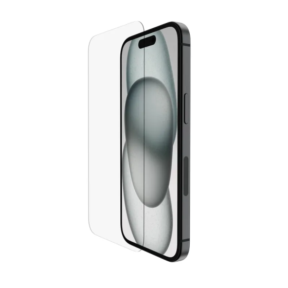 Belkin ScreenForce™ TemperedGlass 抗菌鋼化玻璃螢幕保護貼 (iPhone 15 系列) -  4 種款式 (Belkin-15Treated) [預計送貨時間: 7-10工作天]