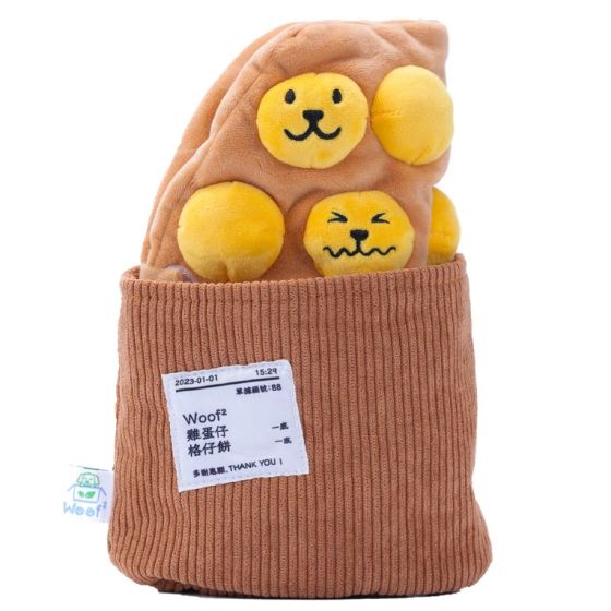 B' IN SELECT - Woof² | 雞蛋仔/格仔餅二合一藏食寵物毛絨玩具 (電子換領券) CR-BINWOOF003