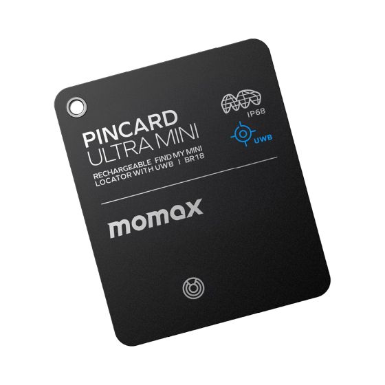 Momax - PinCard Ultra 充電式 Find My 全球定位器 (支持 UWB) BR19 BR18D
