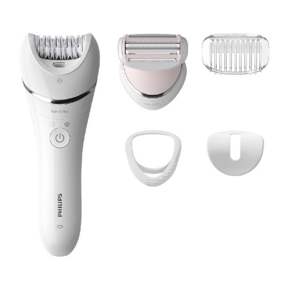 Philips -Epilator Series 8000 乾濕兩用脫毛器 (附收藏袋及5款專用配件) BRE710/01 BRE710_01_A