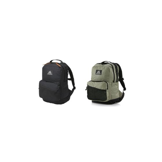 Gregory - Campus Day 背囊 (中/大) (黑色/綠色塗層)