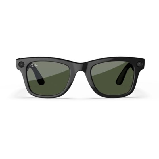 Meta Ray-Ban - Wayfarer (Gen 2) 智能眼鏡 亮面黑色 G-15綠色鏡片 (標準) 高鼻樑架 [平行進口] RW4012-601/7150 | CKA36118 CR-CKA36118