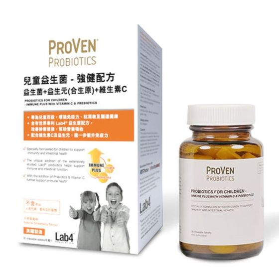 Proven - 兒童益生菌強健配方 - 益生菌+益生元(合生原)+維生素C 30粒 CR-0602168190410