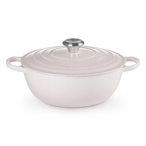 Le Creuset 琺瑯鑄鐵深炒鍋 26厘米 (Shell Pink / Mist Grey / Meringue) CR-LC-SSP26-MO