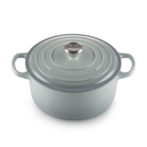 Le Creuset 圓形琺瑯鑄鐵鍋 22厘米 Sea Salt CR-21177227174430