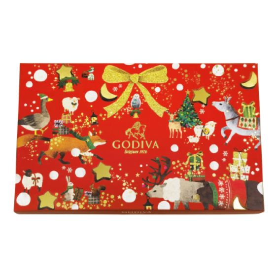 GODIVA - 聖誕片裝巧克力禮盒 (15片裝) CR-24XMAS-GD-03