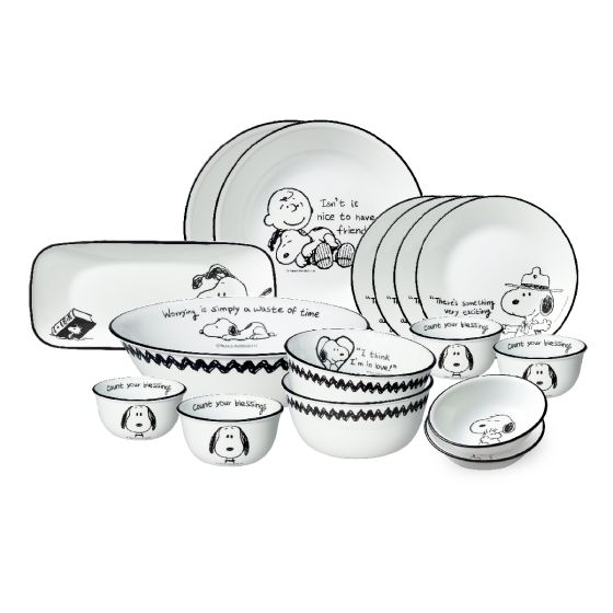 Corelle® 餐具套裝16件 - Snoopy Bold CR-8516ASPBHK