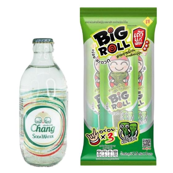 [電子換領券] Big C- 泰象 梳打水樽裝 325毫升+小老板 BIG ROLL卷裝紫菜 - 經典原味 2.5克 x 3包 CR-BC-WCComboSet3