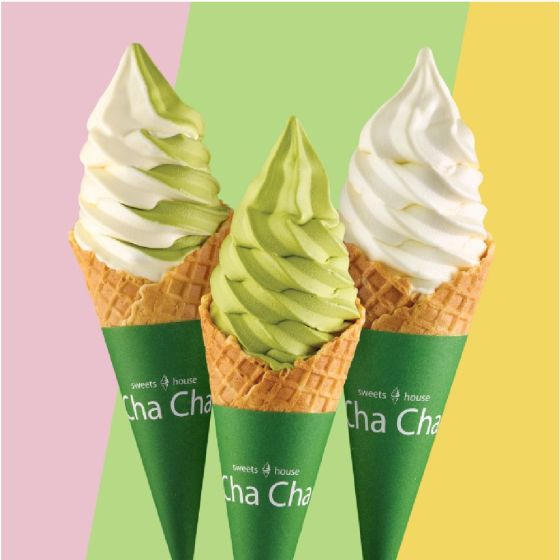 sweets house Cha Cha Softcream (宇治抹茶 或 宇治抹茶及北海道牛奶或 北海道牛奶) CR-City-Ujimilk01