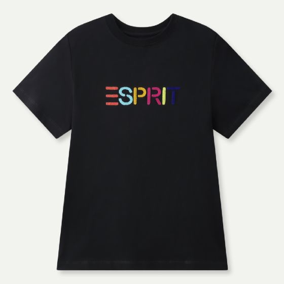 (電子換領券) Esprit 彩色刺繡 Logo T 恤 (深灰色