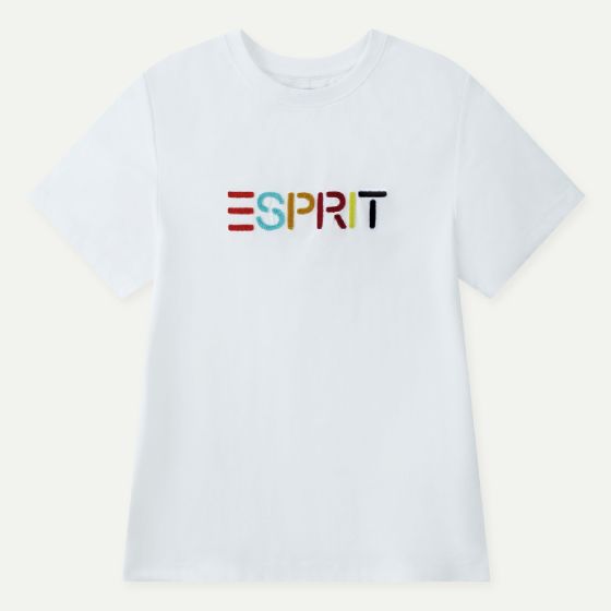 (電子換領券) Esprit 彩色刺繡 Logo T 恤 (米白色